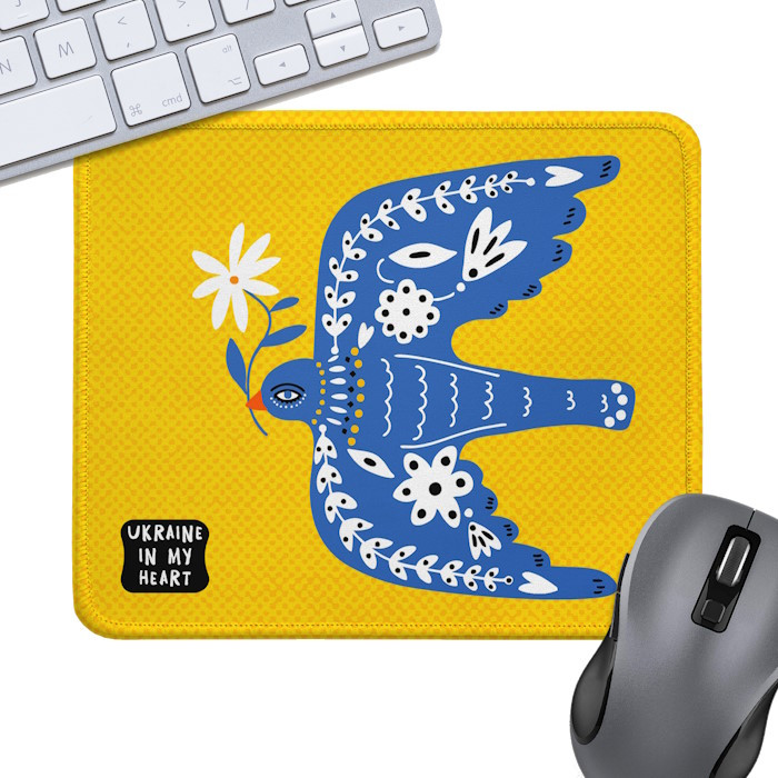 Килимок для мишки Presentville Ukraine in my Heart - Bird with a Flower