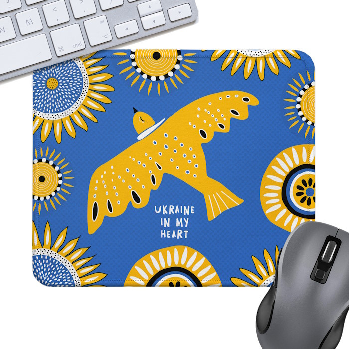 Килимок для мишки Presentville Ukraine in my Heart - Bird and Sunflowers