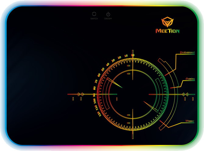 гровий килимок Meetion Backlit Gaming Mouse Pad RGB MT-P010
