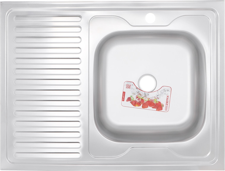 Кухонная мойка Zerix 80x60 0.4/160 R Z8060R-04-160E 800x600 правая (0.4 мм)