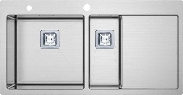 Кухонна мийка Fabiano Top 89x15 L 890x510 ліва