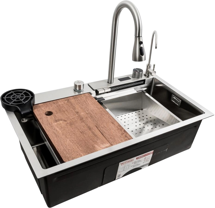 Набор мойка и смеситель Platinum Handmade Vodospad G