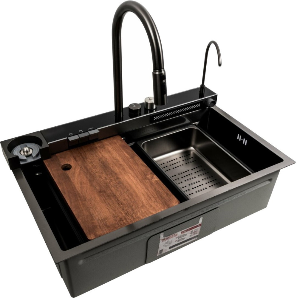 Набор мойка и смеситель Platinum Handmade PVD Vodospad D