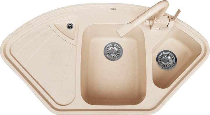 Набор мойка и смеситель Luxor Augenblick 90x90 Mercury