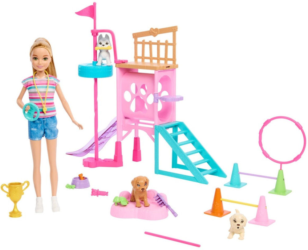 Кукла Barbie Puppy Playground Playset HRM10