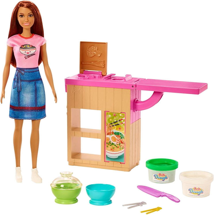 Кукла Barbie Noodle Bar Playset with Brunette GHK44