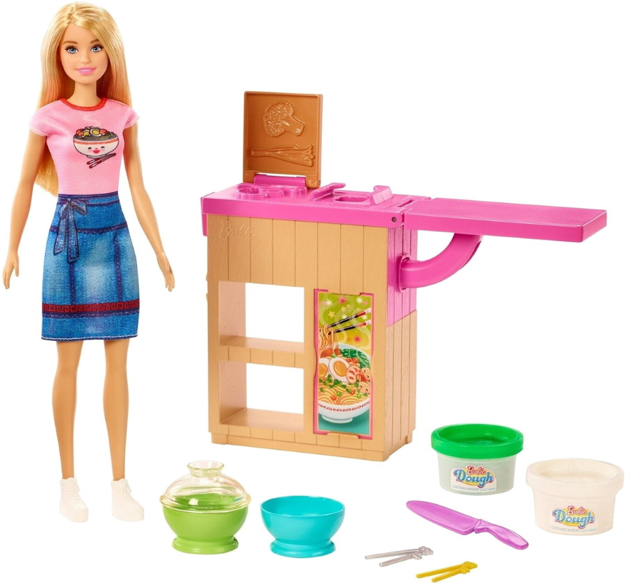 Кукла Barbie Noodle Bar Playset with Blonde Doll GHK43