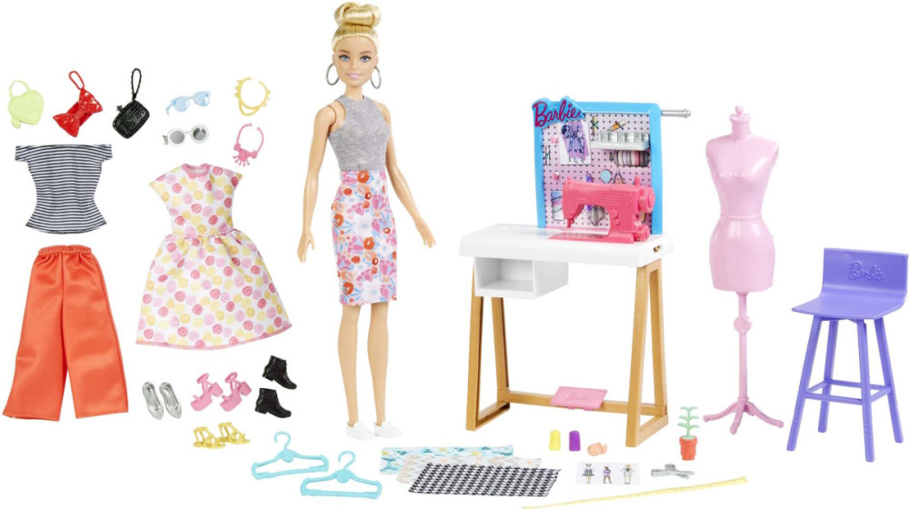 Кукла Barbie Fashion Designer Doll and Studio HDY90