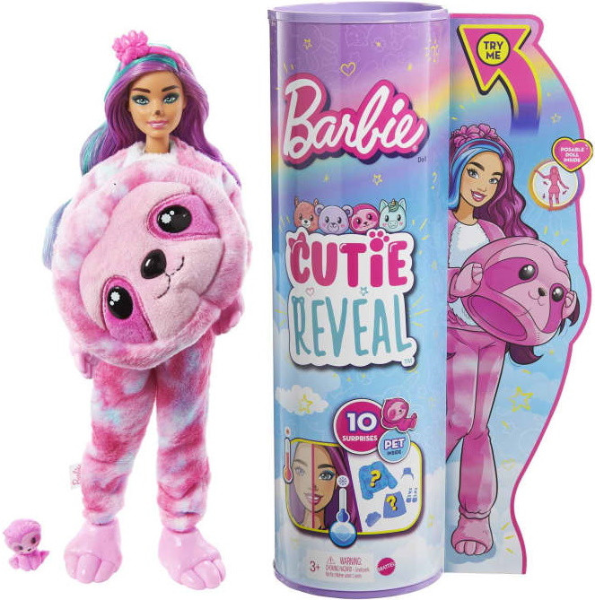 Лялька Barbie Cutie Reveal Sloth Plush Costume HJL59