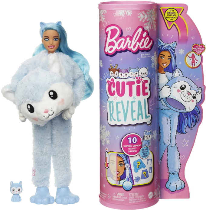 Лялька Barbie Cutie Reveal Husky Plush Costume HJL63