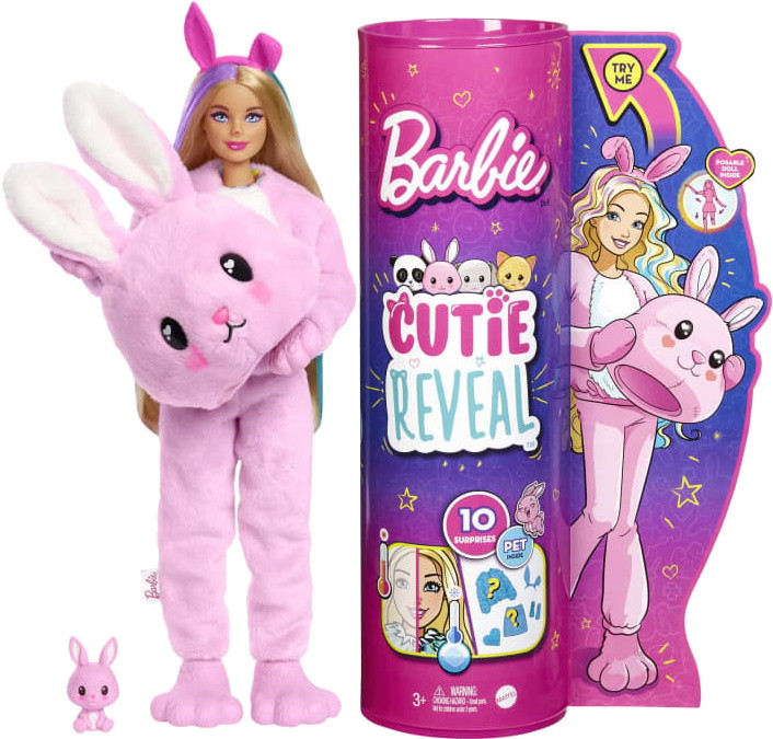 Лялька Barbie Cutie Reveal Doll with Bunny Plush Costume and 10 Surprises HHG19