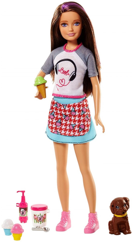 Кукла Barbie Skipper with Ice Cream and Puppy FHP62