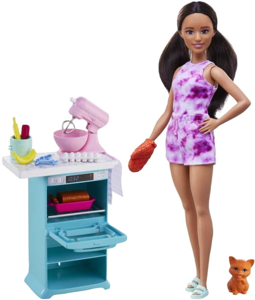 Лялька Barbie Doll and Kitchen Playset HCD44