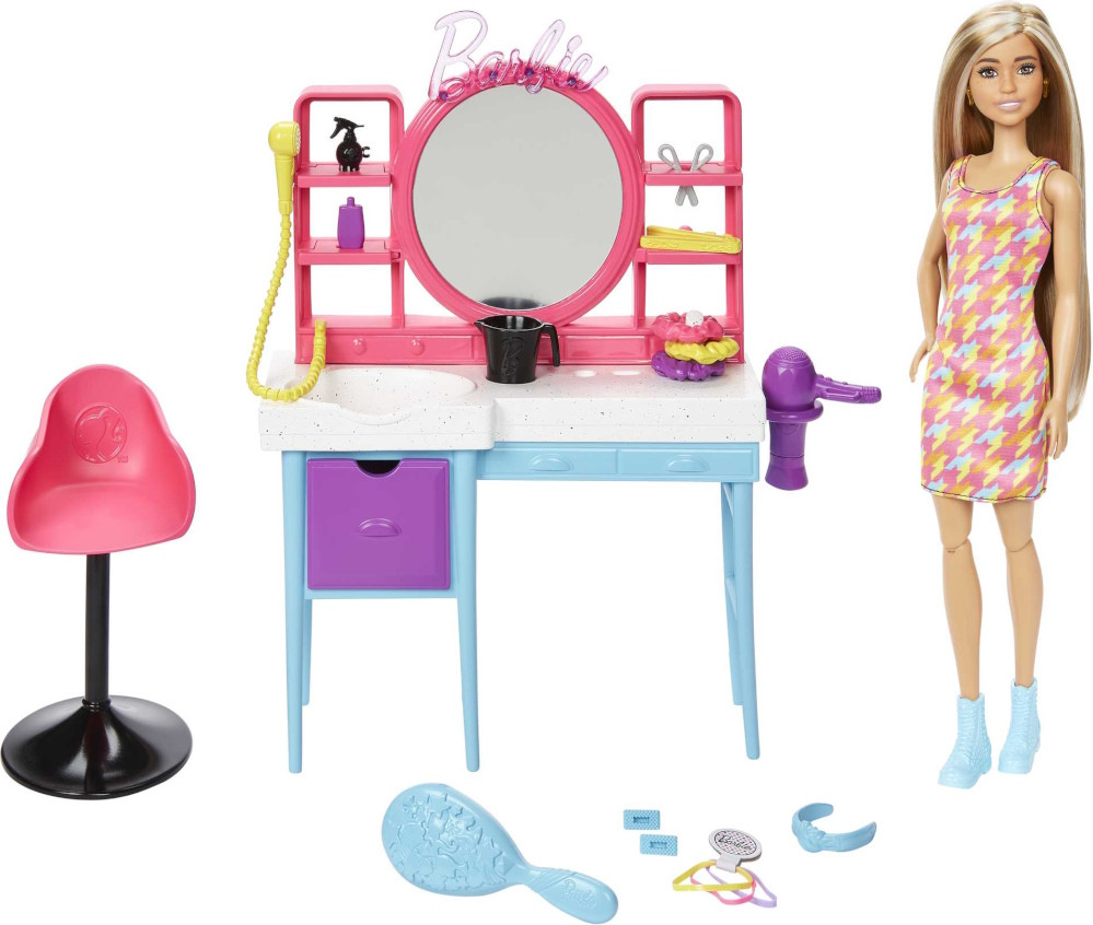 Лялька Barbie Doll and Hair Salon HKV00