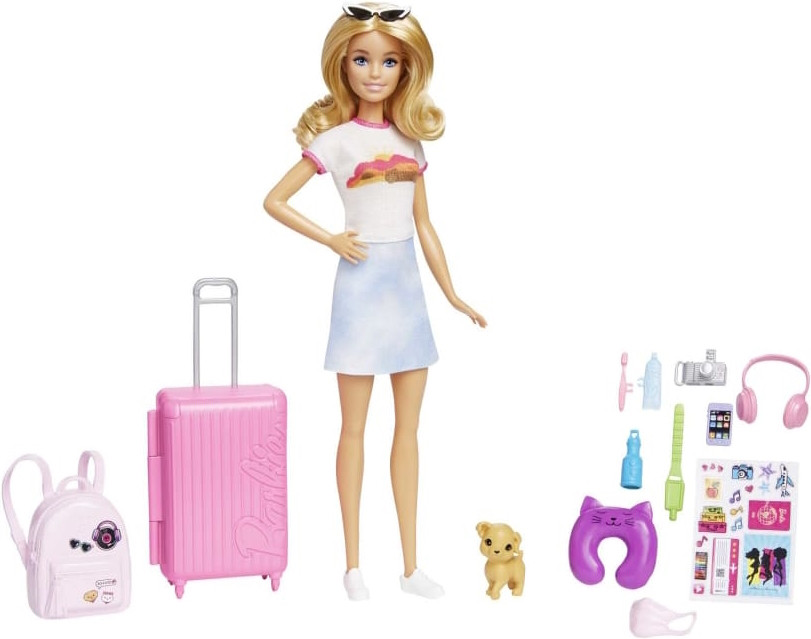 Лялька Barbie Doll and Accessories Travel Set With Puppy HJY18