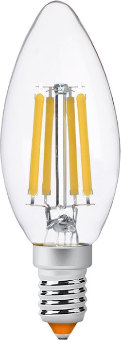 Лампочка Videx Filament C37F 6W 4100K E14