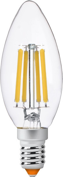 Лампочка Videx Filament C37 6W 3000K E14