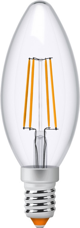 Лампочка Videx Filament C37 4W 3000K E14