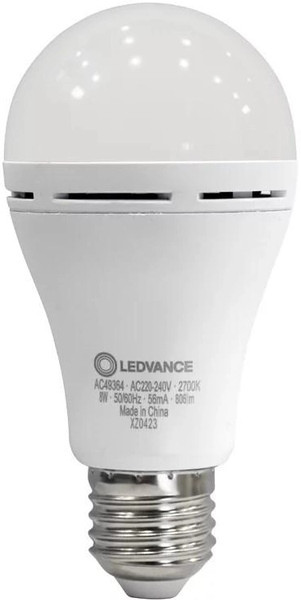 Лампочка LEDVANCE A60 8W 2700K E27