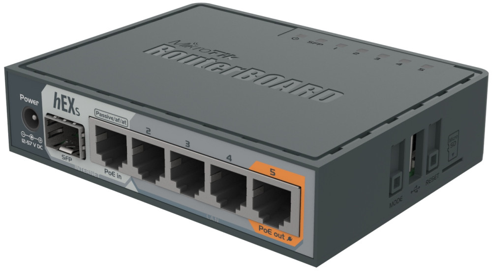 Маршрутизатор MikroTik hEX S (RB760iGS)