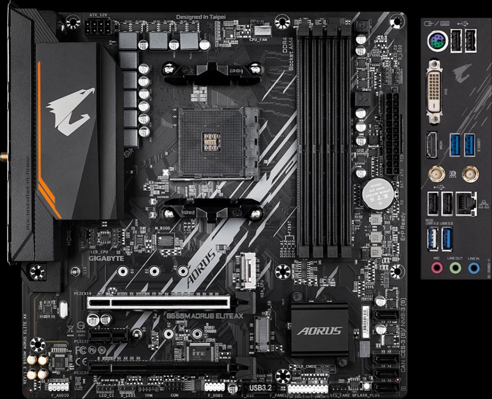 Материнська плата Gigabyte B550M AORUS ELITE AX