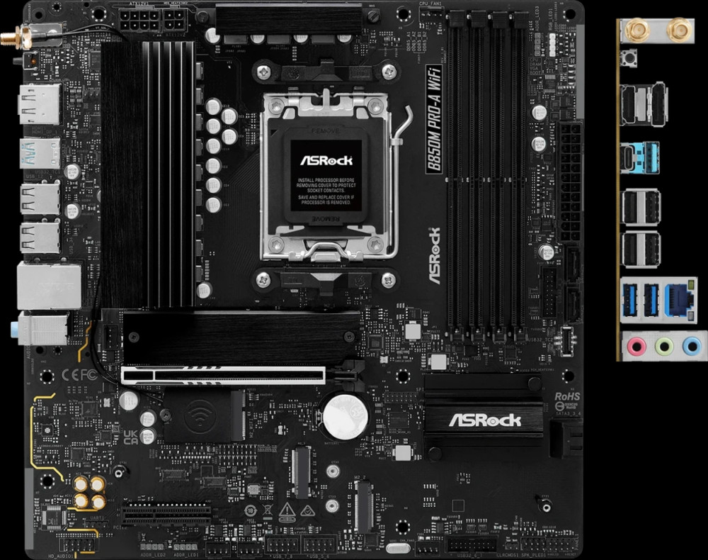 Материнская плата ASRock B850M Pro-A WiFi (90-MXBR9-A0UAYZ)