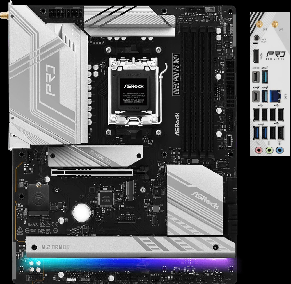 Материнская плата ASRock B850 Pro RS WiFi (90-MXBQL-A0UAYZ)