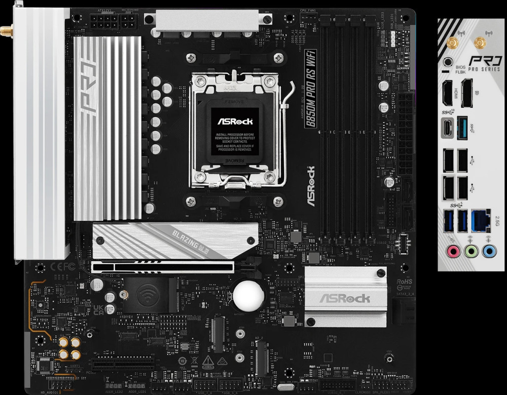 Материнская плата ASRock B850M Pro RS WiFi (90-MXBR7-A0UAYZ)