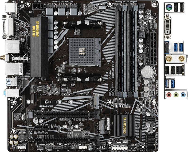 Материнська плата Gigabyte B550M DS3H AC