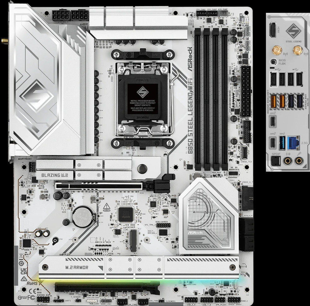 Материнская плата ASRock B850 Steel Legend WiFi (90-MXBQS-A0UAYZ)