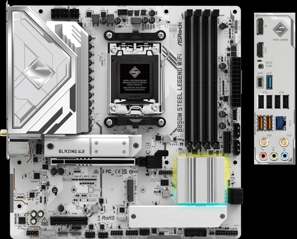 Материнская плата ASRock B850M Steel Legend WiFi (90-MXBS2-A0UAYZ)