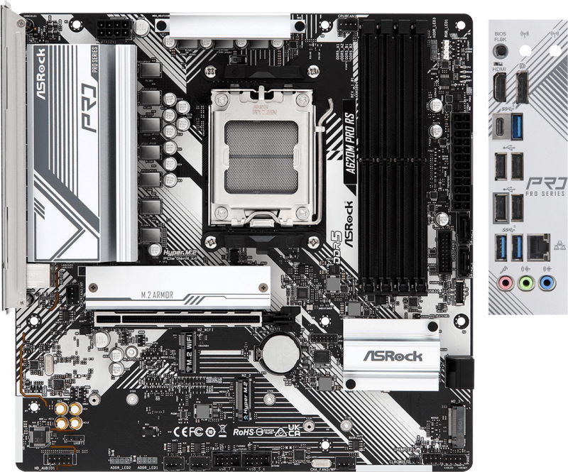 Материнская плата ASRock A620M Pro RS (90-MXBLN0-A0UAYZ)
