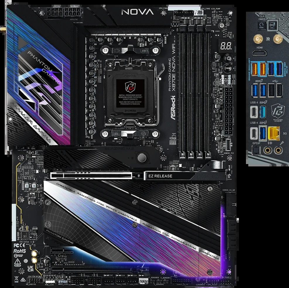 Материнська плата ASRock X870E Nova WiFi (90-MXBPX0-A0UAYZ)