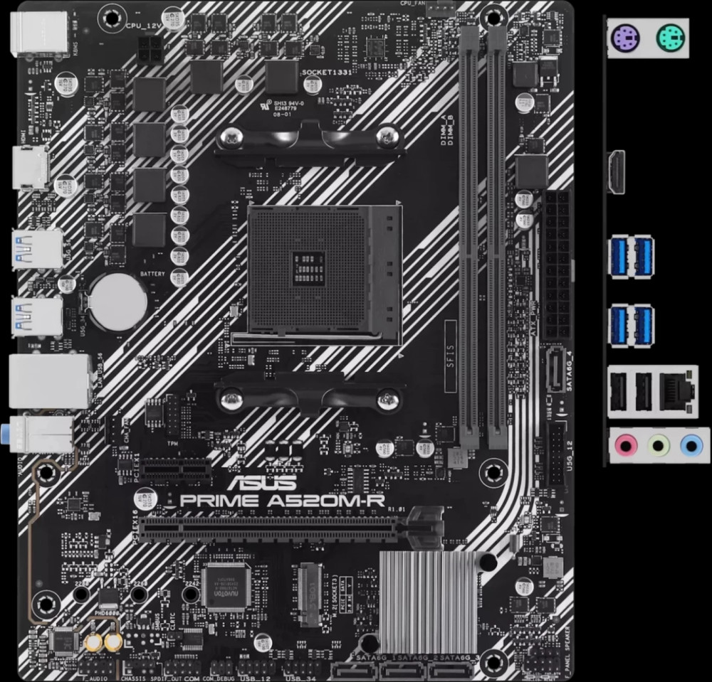 Материнская плата Asus PRIME A520M-R (90MB1H60-M0EAY0)