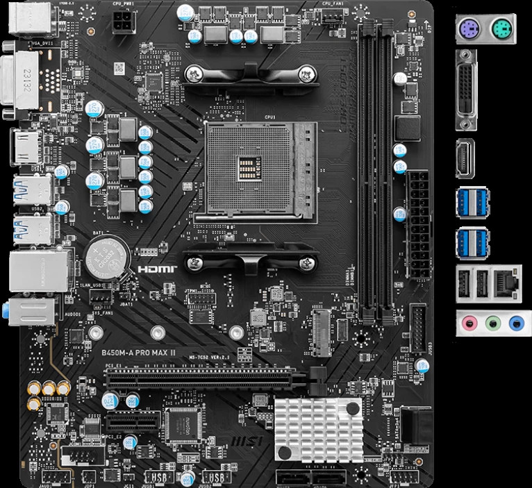 Материнская плата MSI B450M-A PRO MAX II