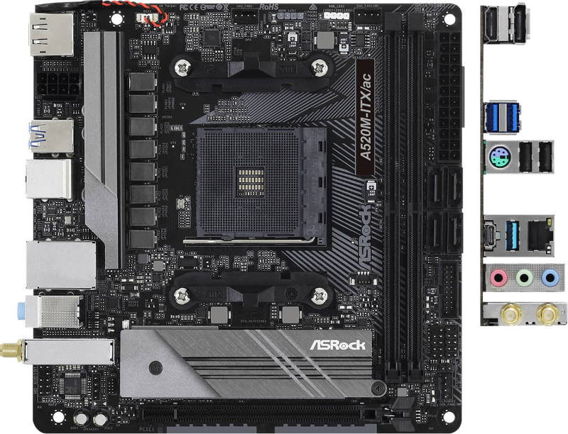 Материнская плата ASRock A520M-ITX/ac (90-MXBDG0-A0UAYZ)