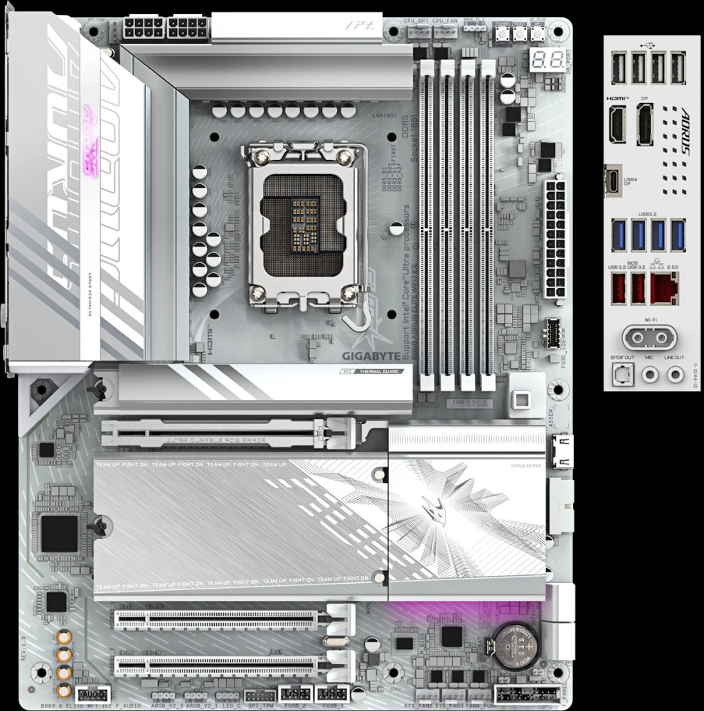 Материнська плата Gigabyte B860 AORUS ELITE WIFI7 ICE