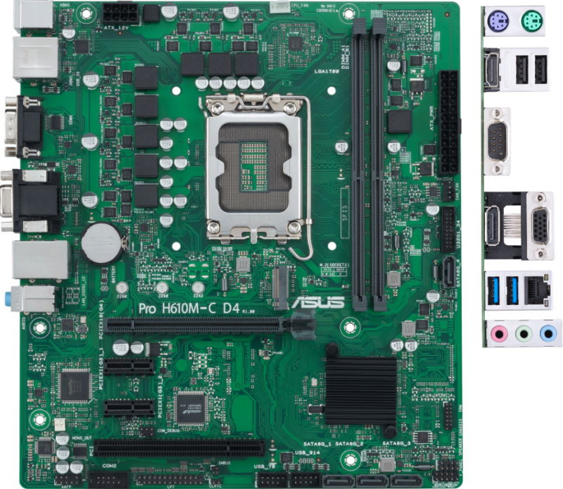 Материнська плата Asus Pro H610M-C D4-CSM (90MB1A30-M0EAYC)