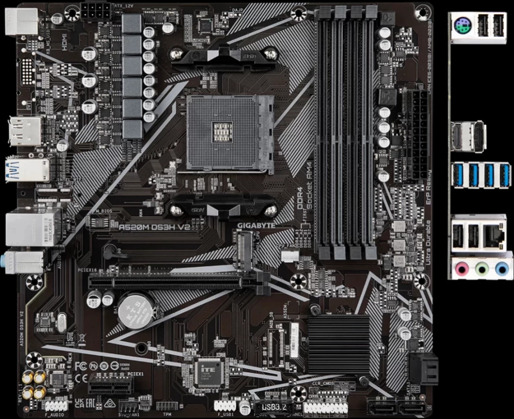 Материнская плата Gigabyte A520M DS3H V2