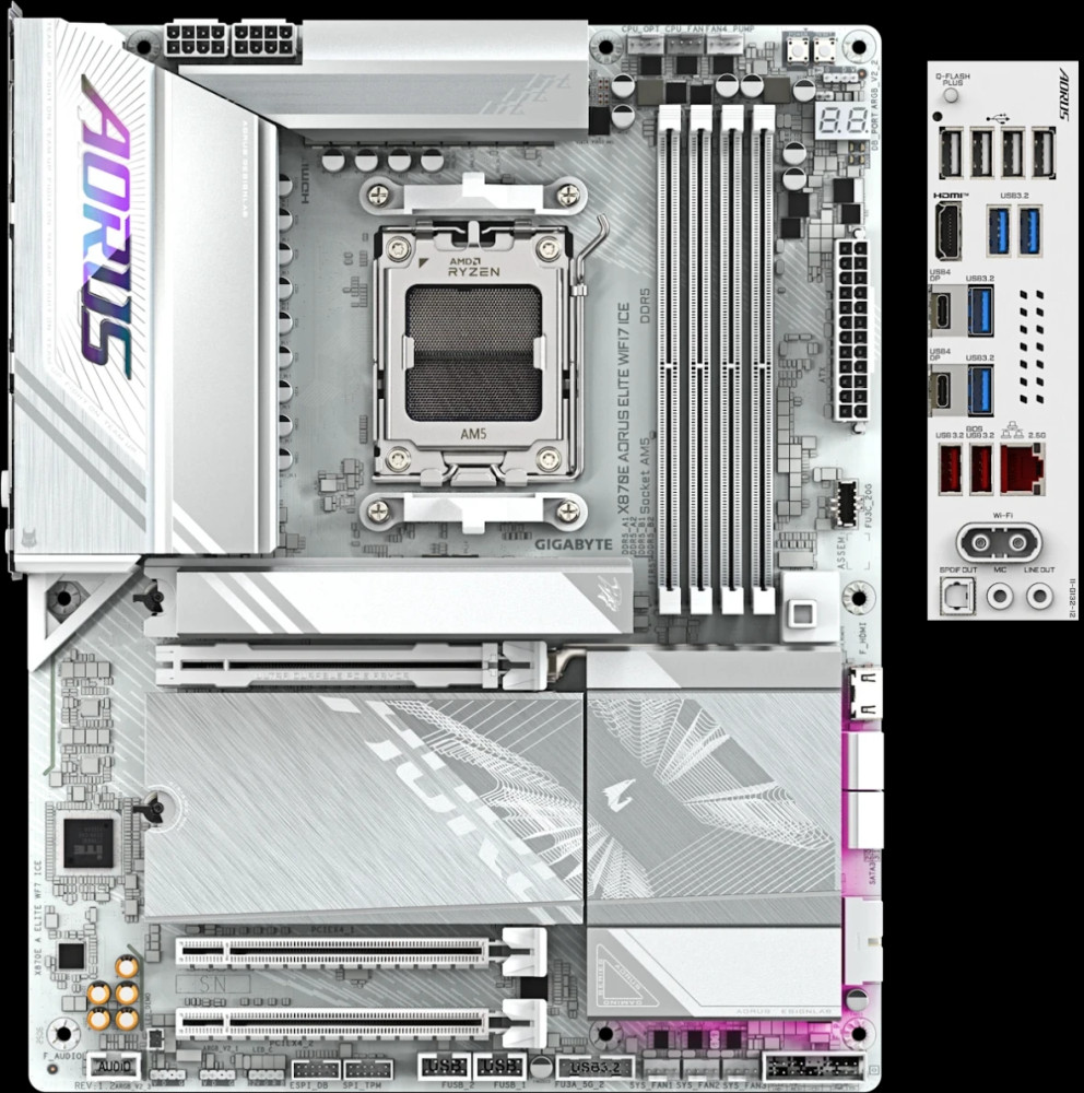 Материнская плата Gigabyte X870E AORUS ELITE WIFI7 ICE