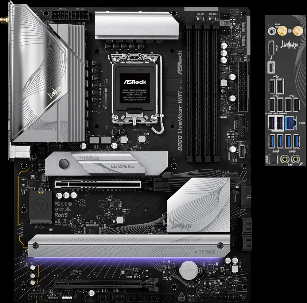 Материнская плата ASRock B860 LiveMixer WiFi (90-MXBQV-A0UAYZ)