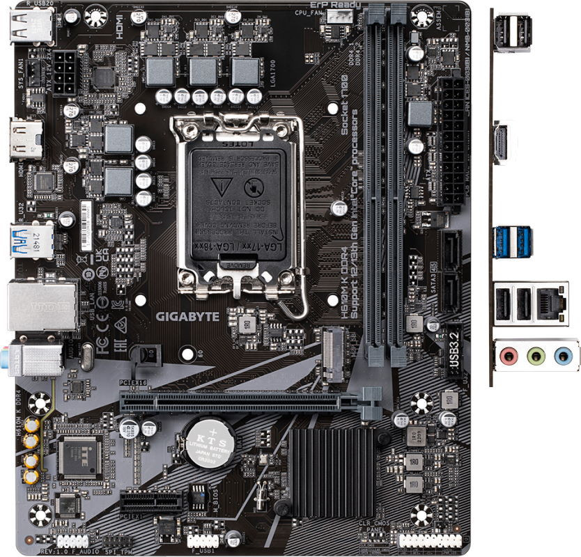Материнська плата Gigabyte H610M K DDR4