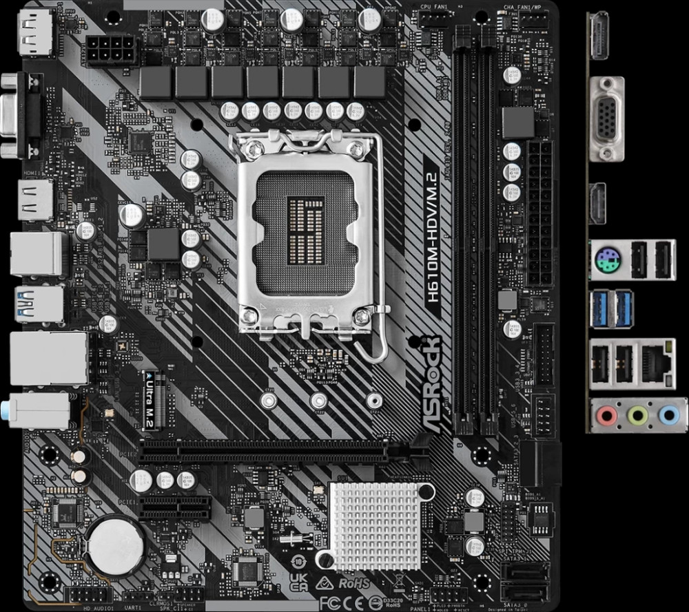 Материнская плата ASRock H610M-HDV/M.2 R2.0 (90-MXBJH0-A0UAYZ)