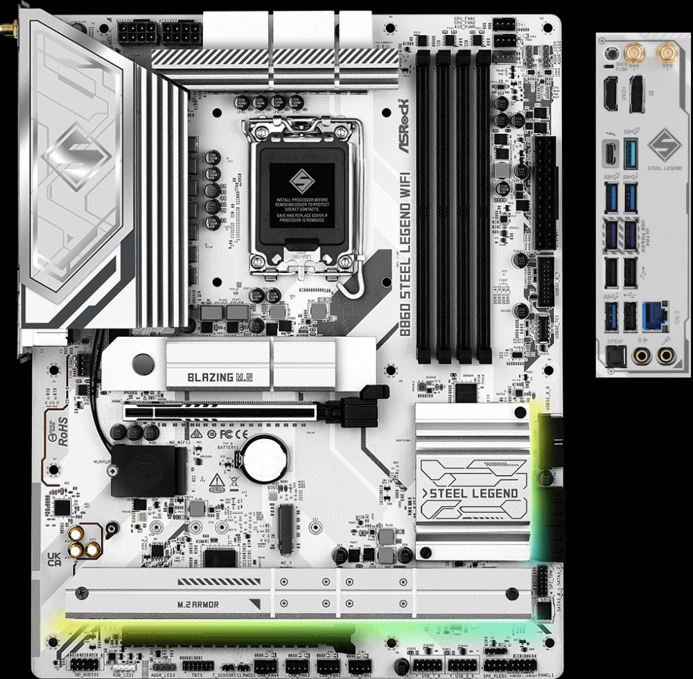 Материнская плата ASRock B860 Steel Legend WiFi (90-MXBR3-A0UAYZ)