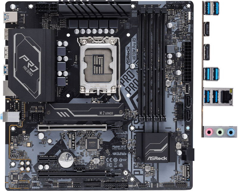 Материнская плата ASRock H670M Pro RS