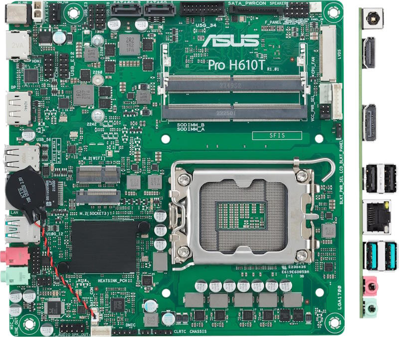 Материнська плата Asus Pro H610T-CSM