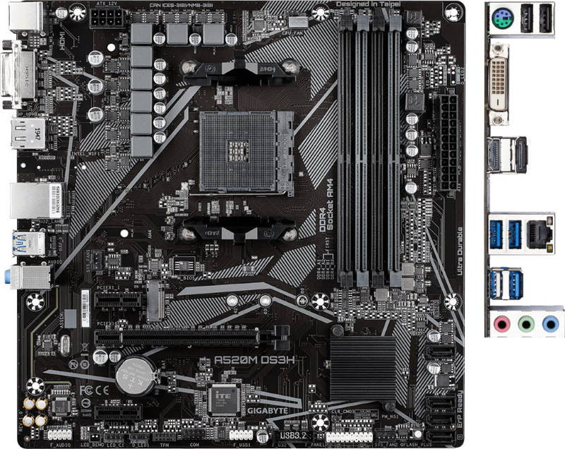 Материнская плата Gigabyte A520M DS3H