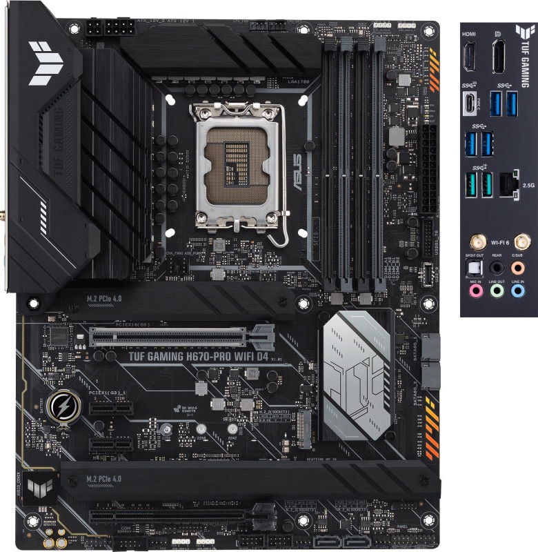 Материнська плата Asus TUF GAMING H670-PRO WIFI D4