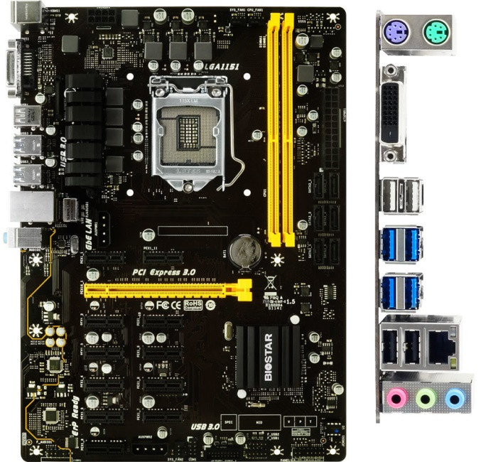 Материнська плата Biostar TB250-BTC PRO