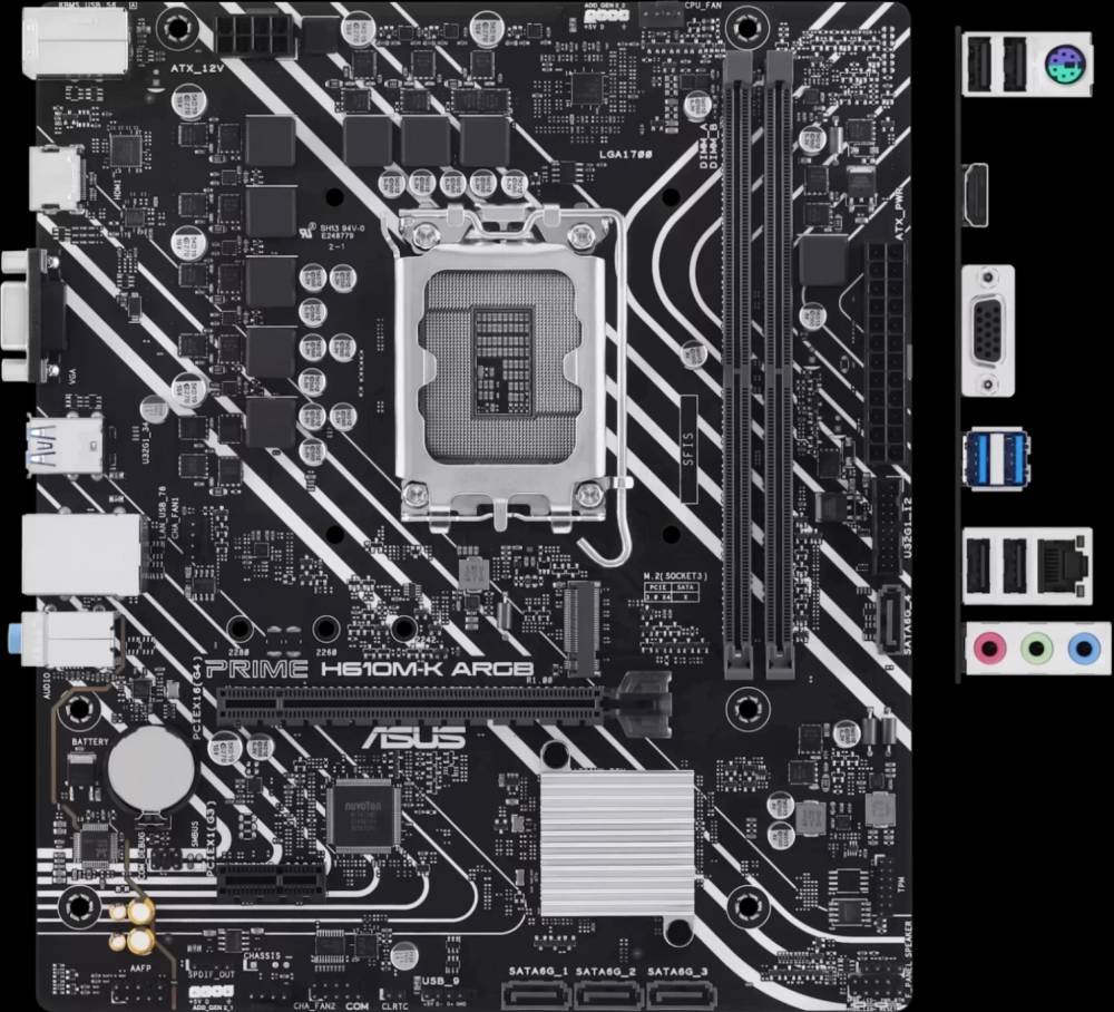 Материнская плата Asus PRIME H610M-K ARGB (90MB1G90-M0EAY0)